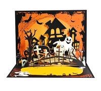 GREETING ART Carte d'Halloween pop-up 3D pour Halloween, cartes de vœux d'Halloween avec enveloppe, cartes d'Halloween joyeuses pour enfants, petit ami, petite amie, 20×15cm