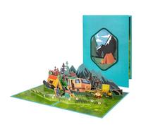 GREETING ART Carte pop-up de camping avec camping-car - Carte d'anniversaire 3D ou cadeau d'argent pour campeur, cadeau de camping amusant pour femmes et hommes, bon pour le camping ou les voyages