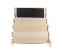Greeting Card Display Rack Postcard Organizer Rack Elegant And Simple Design for Books Birthdays Wood 14.6 13.8 10.6in 1Set