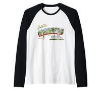 Greetings from Arkansas Carte Postale rétro Manche Raglan