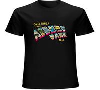 Greetings from Asbury Park N.J. 70s Rock Retro Men T Shirt Black L