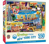 MasterPieces Puzzle Greetings From New York City – 550 pièces – poster bonus (MPC)