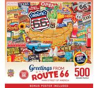 MasterPieces – Puzzle – Greetings From Route 66 – 550 pièces – avec poster bonus (MPC)