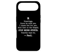 Greetings Grace Be with You I Thank God for You Hold Fast Coque pour iPhone Air
