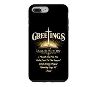 Greetings Grace Be with You Paul Lettre I Tank God for You Coque pour iPhone 7 Plus/8 Plus