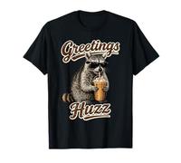 Greetings Huzz Raccoon Café glacé Funny Gen Z Trash Panda T-Shirt