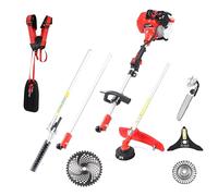 GREEWELL Débroussailleuse à gaz multifonction à 2 cycles - Scie à haie - Accessoires conformes à la norme EPA - Sangle d'épaule refroidie par air - Système d'outils pour pelouse et jardin