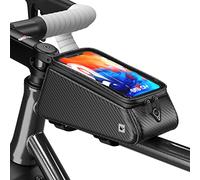 Grefay Sacoche Vélo Téléphone Etanche Pochette Guidon VTT Support Téléphone Cadre Vélo avec Ecran Tactile Transparent pour Smartphone sous 6,0 Pouces