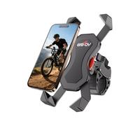 Grefay Support de téléphone portable universel à 360° pour vélo et moto - Pour iPhone 16/15/14 Pro Max Plus, SE, 13/12 Pro Max Mini, 11 Pro Max, Samsung S23 S22, smartphone (noir2)