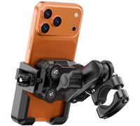 Grefay Support Téléphone Moto[Anti-Vibration] [Bras Rétractable] Antivol, 2 x 360° Rotation, Porte Téléphone Vélo, pour iPhone 17 16 15 14 13 et Autre Smartphone de 4,7-7"