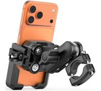 Grefay Support Téléphone Moto[Anti-Vibration] [Bras Rétractable] Antivol, 2 x 360° Rotation, Porte Téléphone Vélo, pour iPhone 17 16 15 14 13 et Autre Smartphone de 4,7-7"