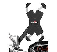 Grefay Support Téléphone Moto Support Smartphone en Métal pour Rétroviseur de Moto avec Rotation à 360° pour Les Smartphones de 4,5 à 6,8 Pouces