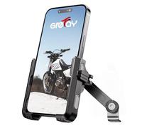 Grefay Support Téléphone Moto Support Telephone Scooter [Libération Rapide en 1S] Support Téléphone pour Rétroviseur Moto avec Rotation à 360° pour Smartphone de 4.5-7" Pouces