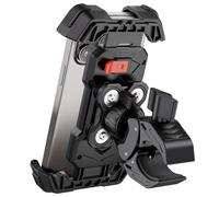 Grefay Support Telephone Moto Velo[2025 Double Amortissement Vibrations] Porte Telephone Velo Support Guidon Rotation 360 pour iPhone16 15 14 Pro Max, Autres Smartphones de 4.7”-7.2” (Noir)