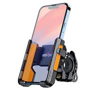 Grefay Support Téléphone pour Vélo et Moto - Démontage Rapide 1S, 2 Ports, Rotation 360° - Compatible Guidon Extérieur pour Vélo de Route, Scooter - Smartphones 4,0 à 7,0"