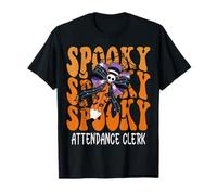 Greffier aux présences effrayantes de l'école d'halloween T-Shirt
