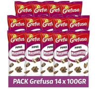 Grefusa | Pipes G Baconeras 14 x 100 grammes. - 14 sacs de pipes G au goût de bacon.