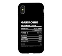 Grégoire Valeur Nutritive Nom Drôle Coque pour iPhone X/XS