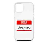 Gregory, Badge « Hello My Name is Name is » Coque pour iPhone 12/12 Pro