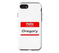 Gregory, Badge « Hello My Name is Name is » Coque pour iPhone SE (2020) / 7/8
