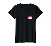 Gregory, Badge « Hello My Name is Name is » T-Shirt Graphique avec Valeur, Femme, Noir, M