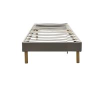 Gregory - Solide Et Confortable Sommier Tapissier Marron + Pieds En 20 Cm Pour Matelas En 80x200 - 13 Lattes - Montage Rapide Et Facile - Revetement Pvc Facile D'entretien Marron