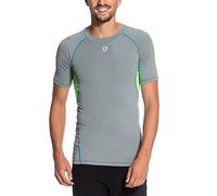 Gregster - T-shirt de sport - Modèle Cohen - Manches courtes - Compressions musculaires - Respirant - Gris