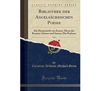 Grein, C: Bibliothek Der Angelsächsischen Poesie, Vol. 3