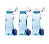 Greiner Lot de 3 gourdes en Tritan / BPA 0,5 l avec couvercle rabattable