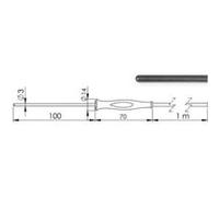 Greisinger GF 1T-T3-AA-BNC Sonde d'immersion -70 à +250 °C sonde Pt1000