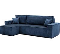 GrekPol Canapé d'angle avec fonction sommeil Paris Poso Bleu Universal