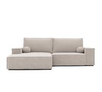 GREKPOL Canapé d'Angle Convertible 255x148 - Tissu Poso - Sofa XL avec Espace de Rangement - Gauche