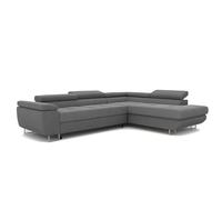 GREKPOL Canapé d'angle Convertible 274x203 Tissu Monolith - Canapé 3 Places Convertible avec Espace de Rangement - Droite - Matelassé