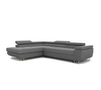 GREKPOL Canapé d'angle Convertible 274x203 Tissu Monolith - Canapé 3 Places Convertible avec Espace de Rangement - Gauche - Matelassé