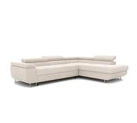 GREKPOL Canapé d'angle Convertible 274x203 Tissu Monolith - Canapé 3 Places Convertible avec Espace de Rangement - Droite - Matelassé