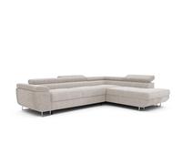 GREKPOL Canapé d'angle Convertible 274x203 Tissu Poso - Canapé 3 Places Convertible avec Espace de Rangement - Droite - Lisse