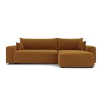 GREKPOL Canapé d'Angle Convertible 278x145 à Gauche ou à Droite - 3 Places Avec Espace de Rangement - Lit - Sofa XL