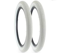 GRELIVING de vélo pour Enfants série 2 16x2,125 pneus de Remplacement pour Manteau de Barre de Pliage pneus pour Enfants (Weiß)