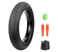 GRELiving Lot de 1/2 pneus 20 x 4,0" Heavy Duty pour vélo électrique Fat-Bike Pneu 98-406 30TPI avec profil antidérapant pour vélos électriques/Fat Bike/VTT (1 pneu + 1 chambre à air + 1 démonte-pneu)