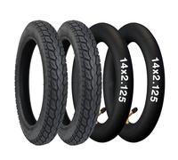 GRELiving Lot de 2 pneus 14" 14 x 2,125 - 57-254 Plus - Lot de 2 chambres à air de 14" - 14 x 1,75/2,125 AV32 mm - Valve pour vélo électrique - Tire/Kids Bike Tire