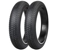 GRELiving Pneu de vélo 16x3.0(76-305) / 20x3.0(76-406) pour Fat Bike, VAE, Quad, Plage et Neige (Option 2 : 2 pneus externes, 20X3.0)