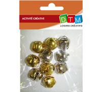 Grelot / Clochette Doré Et Argenté Ø 13mm 50 Pièces