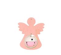 grelot Décorations de noël for l'artisanat de la Maison, Cloches à Main de noël en métal, décoration de dîner de réception Noble, Cloches Jingle (Couleur : 1pc Wood Angel Bell)