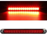 Greluma 1 pièce Feux arrière de frein de remorque 12-24V DC,15 LED,feux stop,clignotants,feux de circulation,feux d'identification,pour camion tout-terrain,pick-up,camping-car,UTV,ATV (feu rouge)