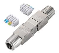 Greluma 1 Pièce Outil Libre RJ45 Cat7 Coupleur Shield, Outil Libre Câble Ethernet Prolongateur Poe + pour Cat7 / Cat6a Câble Réseau