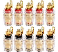 Greluma 10 pièces Connecteur de Prise de Prise Banane 4 mm pour borne de Haut-Parleur amplificateur Plaque Murale