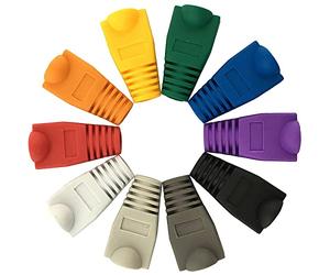 Greluma 100 Pcs RJ45 CAT5E CAT6 Ethernet câble réseau anti-traction bottes câble connecteur prise couvercle-couleur mixte