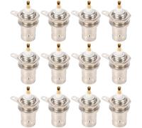 Greluma 12 Pcs Connecteur de montage sur panneau femelle BNC, connecteur de panneau de cloison à écrou femelle de châssis BNC, adaptateurs de type à souder pour câble coaxial RF RG58 RG59 RG6