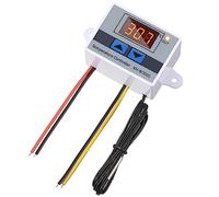 Greluma 1PC W3001 DC 12V 10A 120W Thermostat numérique,contrôleur de température à affichage LED avec sonde étanche,-50 ℃ à 110 ℃ Thermostat électronique programmable pour chauffage et refroidissement