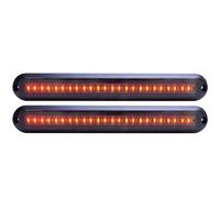 Greluma 2 pcs 12-24v 48 leds frein de remorque barre de feu arrière-multifonctionnel rouge+jaune feu de position latéral,Imperméable arrêter les feux arrière feux de gabarit pour voiture,utv